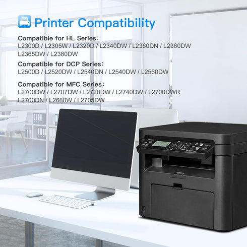 LxTek Compatible Toner Cartridge Replacement for Brother TN660 TN-660 TN630 TN-630, 2 Pack, High Yield