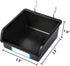 Pegboard Bins with Hooks and Labels - 10 Packs for Organizing Accessories, Black