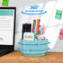 LETURE Desk Organizer, 360-Degree Rotating Pen Holder with 5 Compartments for Home Office Storage