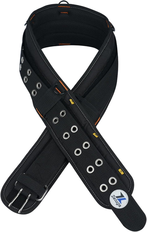 20-222 Heavy Duty Polyester Tool Rig Padded Belt, Black for Construction and Heavy-Duty Use