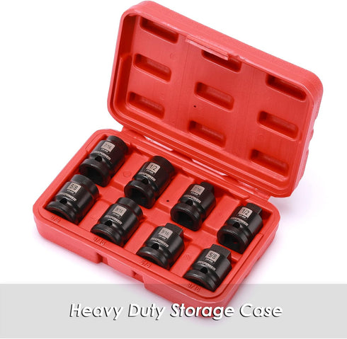 8 1/2-inch Set, MIXPOWER Pieces Drive Pipe Plug Socket SAE, CR-MO, Tapered Male Square Drive, Chamfered Female Square
