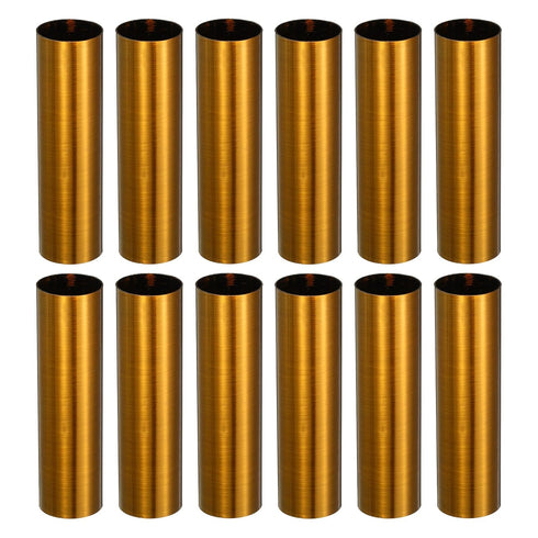 MECCANIXITY E12 Candle Socket Covers, 3.1 Inch Tall Metal Chandelier Sleeves Candelabra