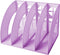 Marte Vanci Magazine File Holder, Vertical PP Folder Book Desktop Organizer, Sturdy Vertical 4 Section Folder (Purple)