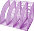 Marte Vanci Magazine File Holder, Vertical PP Folder Book Desktop Organizer, Sturdy Vertical 4 Section Folder (Purple)