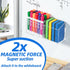 Large Magnetic Dry Erase Marker Holder, Magnetic Glass Whiteboard Holder with Movable Dividers, Strong Pencil Holder