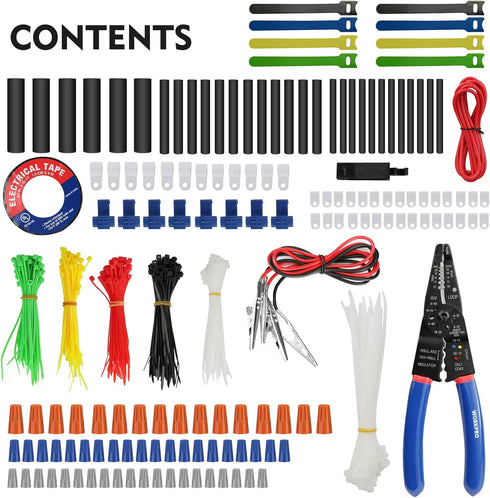 WORKPRO 582-piece Electrical Repair Kit, Crimp Terminals, Wire Connectors, Heat Shrink Tube