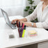 Set 3, YAGELI Clear Acrylic Desk Organizer of Magnetic Modular Pen Holder with Sticky Notes & Paperclip Tray, Aesthetic