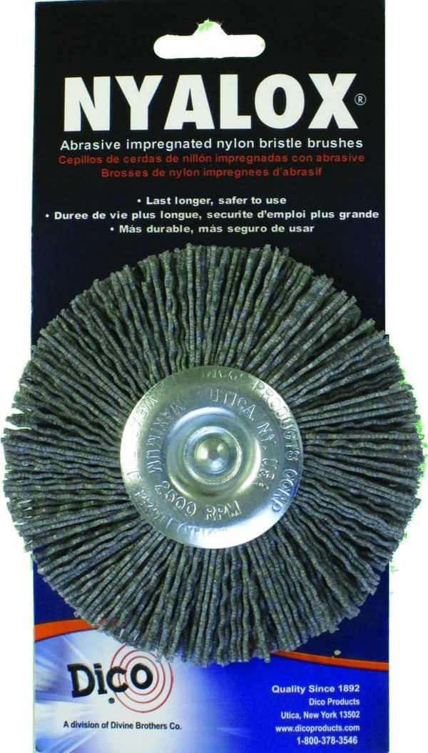Dico 541-772-4 Nyalox Wheel Brush 4-Inch Grey 80 Grit
