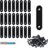QSJ 24 Pcs Black Straight Bracket Mending Plate, 56mm / 2.2" with Screws and Screwdriver