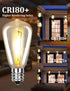 SUNSGNE 25 Pack LED String Light Bulbs, ST38 Shatterproof Replacement, E12 Screw Base, Warm White
