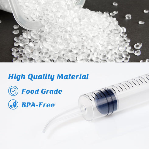 Wisdom Teeth Syringe, 12ml Dental Syringe with Curved Tip & Measurement, Sterile Individually Packaged for Oral Dental