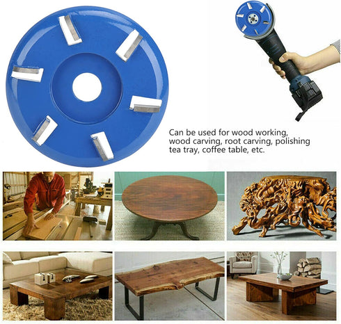 Stump Remover Angle Grinder Wood Carving Disc, 6 Teeth Chainsaw Mill Cutter for Woodworking