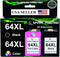 Ink Cartridge Remanufactured for HP 64 XL (Black & Tri-Color), High-Yield Ink Compatible with Envy Photo 7858 7855 7120