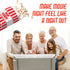 Retro Popcorn Bags 25 Pack, Grease Resistant Single Serving 1oz Paper Sleeves in Nostalgic Red/White Design