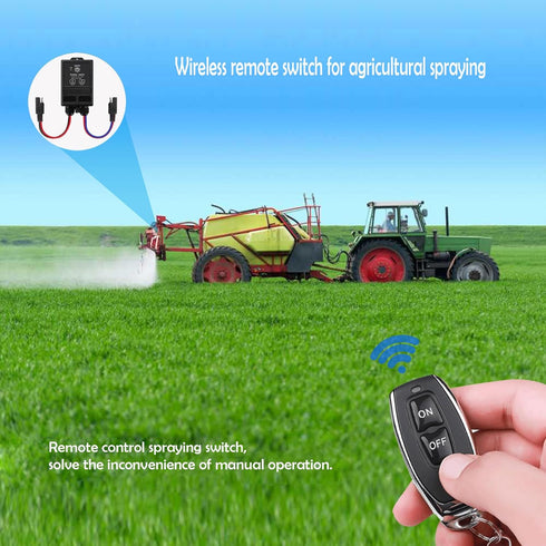 DC12V 30A 328 100) Waterproof Wireless Relay Switch Wireless Remote Control Relay Switch with SAE Interface Feet |