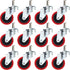 12 Pck Heavy-Duty 2.5" Swivel Caster Wheel Creeper Service Cart Stool Post