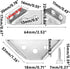 dosamll 20PCS Assembly(Thick:1.8mm) Metal Corner Brackets with Mounting Screws, Furniture Angle Connectors for Cabinet