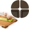 Ryetvok 4 Pack Silicone Non-Slip Feet for Cutting Board, Brown Rubber Cutting Board