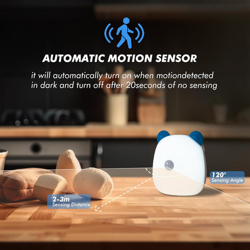 4000K G Keni LED Motion Sensor Night Light for Kids, Baby Nursery and Adult, Rechargeable Battery Powered Warm White