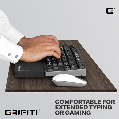 Grifiti Fat Wrist Pad, 12" x 2.75” x 0.75" Inch Keyboard Rest, Thick Small Ergonomic Support for Computer Keyboards,