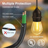 50FT 15+2 Bulbs, IP65 Commercial 2700K Dimmable LED Outdoor String Lights with Shatterproof Waterproof, Grade Patio