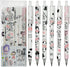 Maydahui 12Pcs Cartoon Milk Cow Eternal Pencils - Retractable HB 0.5mm Cow Print Everlasting Pencils