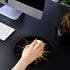 Round Mouse Pad with Coasters Set - Celestial Theme Sun with Crescent Moon Midnight Art Non-Slip Rubber Mousepad