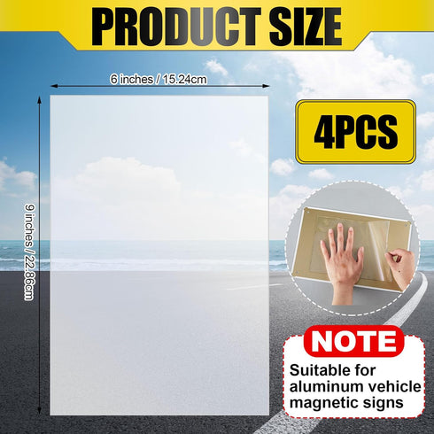 Colingmill 4 9 6 Inch Pcs Adhesive Sign Grippers x Suitable for Aluminum & Plastic Vehicle Magnetic Signs Holder