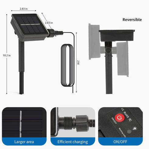 MLKNK (2 Pack) Replacement Solar Light Parts-Solar Light Replacement Tops for LED Panel Lantern Lid,Panel Lights