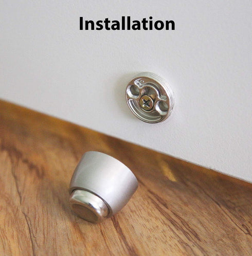 Magnetic Door Stop - Brushed Nickel - 1pc
