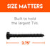 Lag Bolt Kit for Mounting TV into Wood or Concrete - Heavy Duty Bolts, Fischer Anchors, 2 Drill Bits