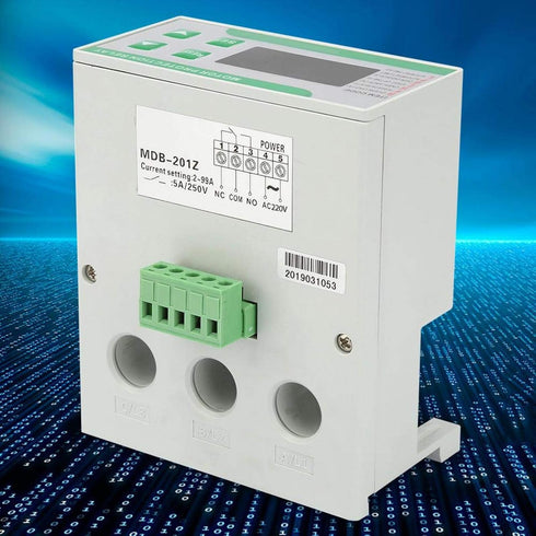 MDB-201Z Motor Relay, Digital Electric Motor Protector with Three Reset Mode, Overload Phase Loss Protector