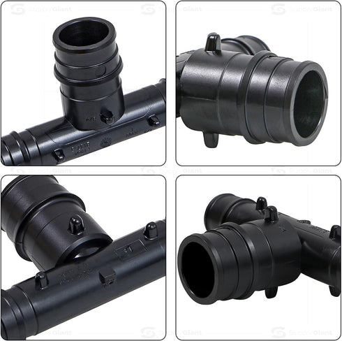 Poly Pex-A Expansion Tee Fitting 1/2" x 1/2" x 3/4", F1960 Tee 1 Inch x 1 Inch x 1/2 Inch Expansion Barb Connections, Plastic Pipe Fitting for use with Pex-A Tubing by Supply Giant