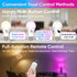 Yochoice 2-Pack A19 Bulbs 15 Dimmable Bulbs 3 Bulb Rechargeable Light with Remote, Colors Shift + Battery Operated