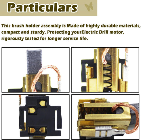 22-20-0150 Carbon Brush Holder Assembly for Milwaukee Electric Drill, Driver 1680-20, 1680-21