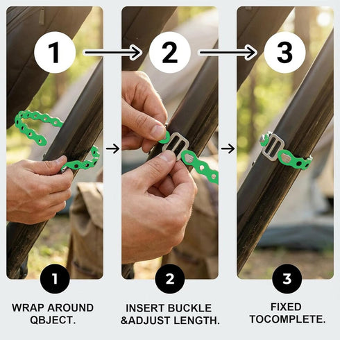 JL.HCLLL Set 70 8" 16" (4-Pack) Modular Straps, Safety Strap to Secure Splits, Pound Load, and Lengths, Flexible