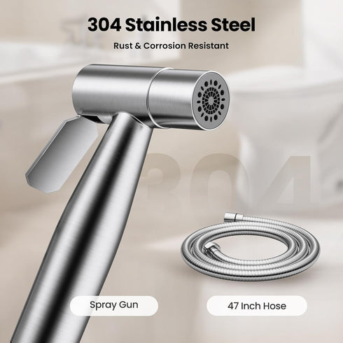 304 47" JOMOO Bidet Sprayer for Toilet, Stainless Steel Handheld Bidet Sprayer for Toilet with Bidet Hose, Adjustable