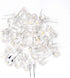 CHANZON 50 pcs 8mm White LED Diode Lights (Straw Hat Clear Transparent DC 3V 250mA) for Electronics Components