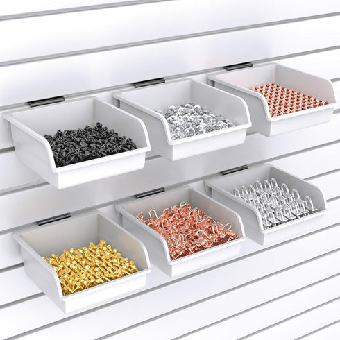 BeapTcely Slatwall Bins with Hooks Plastic Slatwall Organizer Slatwall Containers Workbench Bins for