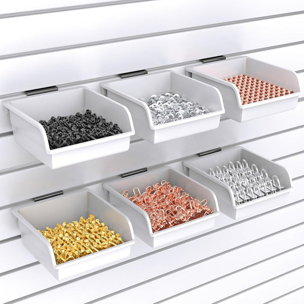 BeapTcely Slatwall Bins with Hooks Plastic Slatwall Organizer Slatwall Containers Workbench Bins for