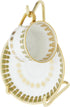 Bard's Demi-tasse Gold-toned Cup and Saucer Stand, 5.5" H x 2.75" W x 3.25" D