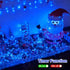 165ft 500 8 QITONG Blue String Lights Outdoor, LED Christmas Light Plug-in with Modes, Clear Wire Twinkle Xmas Lights