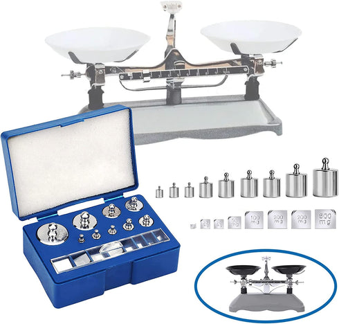 17 Pcs Calibration Weights Set, 10mg-100g Stainless Steel Calibration Weight Kit for Balance Verification