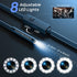 FANTRONICS USB Snake Inspection Camera with 8 LED Lights, IP67 Waterproof Semi-Rigid Cord for iPhone, iPad, Android