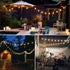 25FT 20 ST58 Bulbs, (25FT) Solar Outdoor String Lights, Patio Lights String Waterproof with Warm White LED Shatterproof