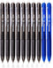 Vitoler Erasable Pens, Black & Blue Gel Pens, 0.7mm Fine Point, Retractable Writing Pens for School Supplies