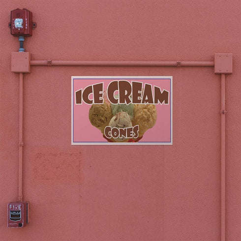 Fastasticdeals 36x24Inches Decal Stickers Multiple Sizes Ice Cream Cones Restaurant Cafe Bar B Industrial Vinyl Safety