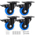 Casters Wheel 3 Inch Set of 4, 1200 Lbs Heavy Duty Dual Locking Industrial Swivel Casters
