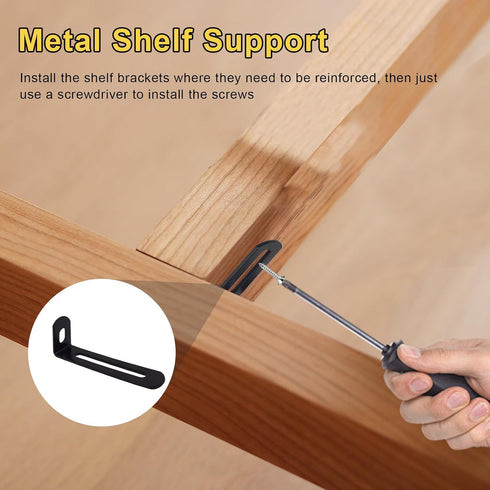 Generic 10 2.8"x1"x0.6" 90 Pcs Adjustable Corner Bracket, Metal Slotted L Brackets Heavy Duty Degree Right Angle