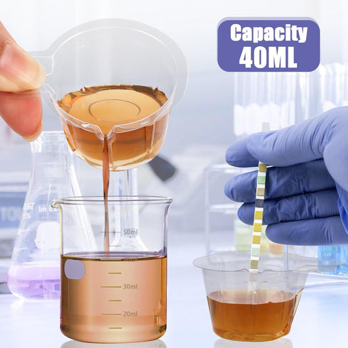 Jyongmer 200 Pack 40ML Urine Cups, Thicken Plastic Disposable Urine Cups Urine Specimen Container Cup Pee Cup